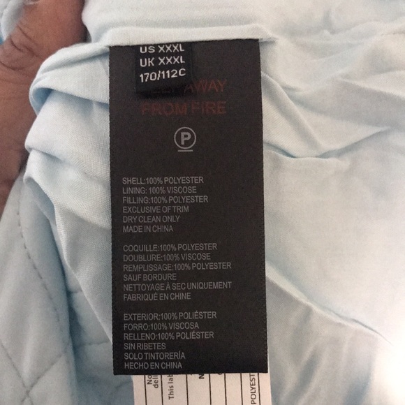 NWT Urban Outfitters UO Sasha Quilted Bomber Jacket Blue XXXL Relaxed Fit Crop - Picture 13 of 14